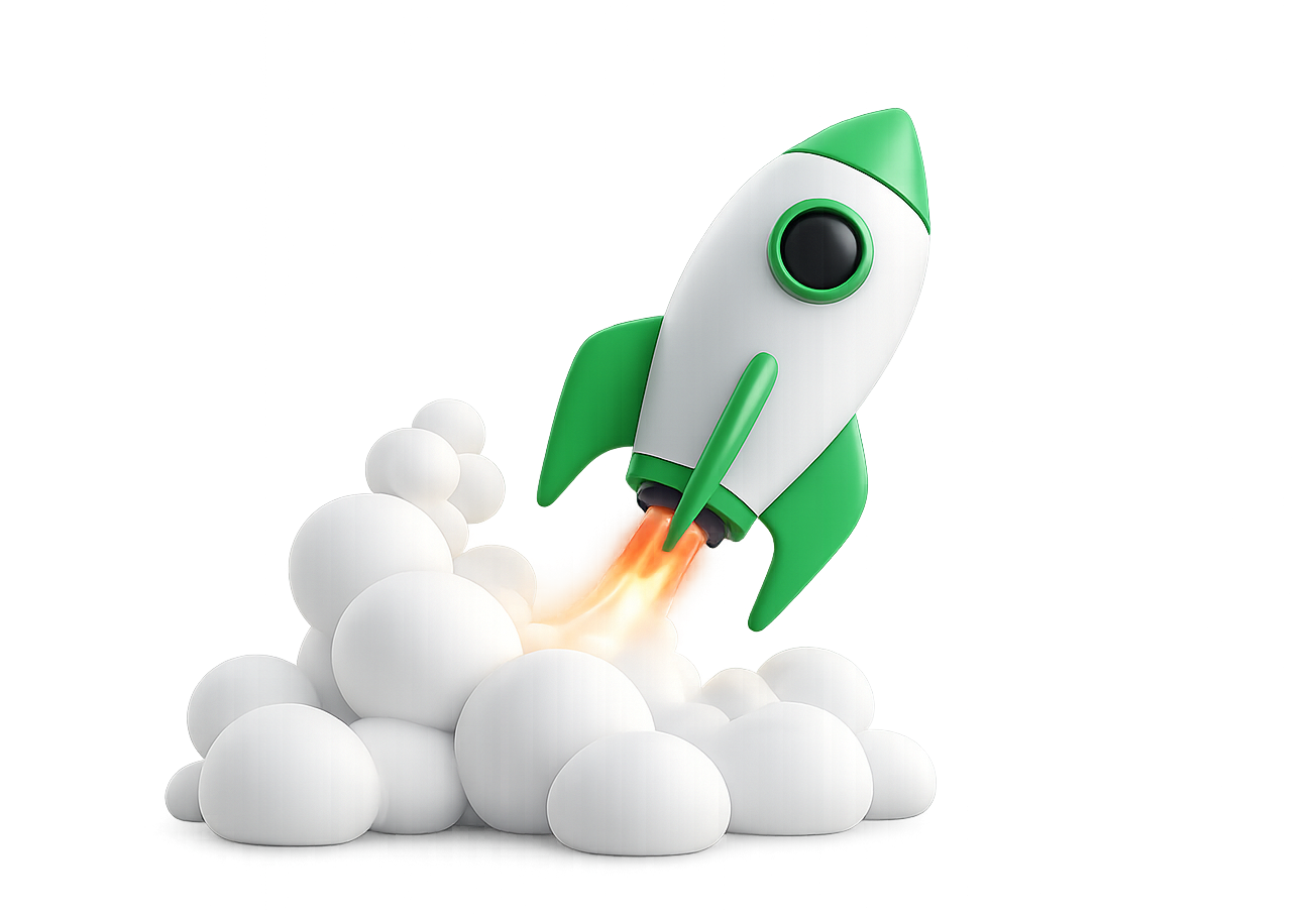Rocket launching upward